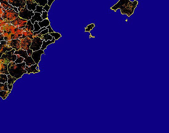 Imagen de las Diferencias NDVI: Comparativa entre los índices de vegetación del mes de Junio del año actual y los de la media histórica