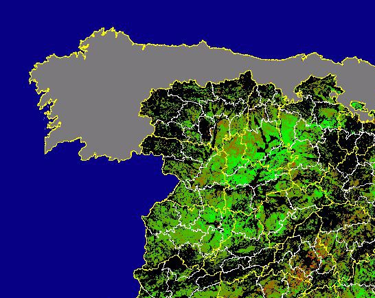 Imagen de Diferencias NDVI: Comparativa entre los índices de vegetación del mes de Marzo del año actual y los de la media histórica - Noroeste