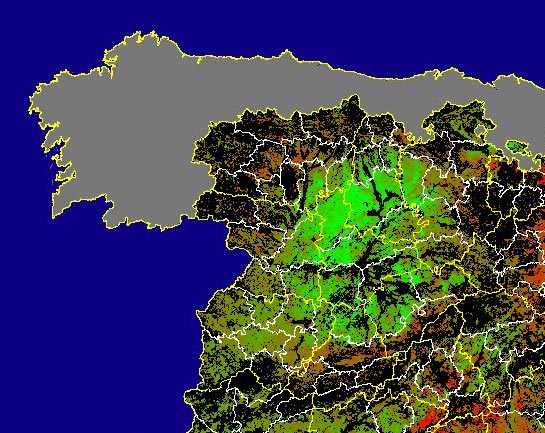 Imagen de Diferencias NDVI: Comparativa entre los índices de vegetación del mes de Marzo del año actual y los de la media histórica - Noroeste