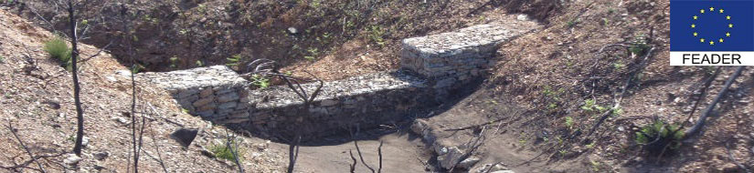 Dique de una restauración hidrológico forestal