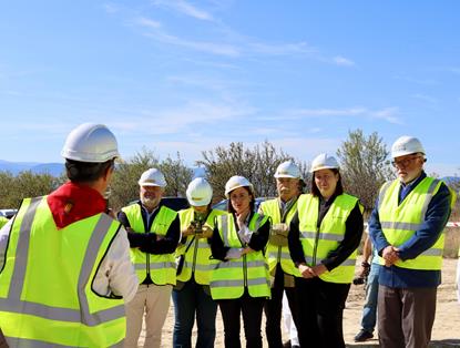 Hoy, durante su visita a las obras de modernización de regadíos en Viana (Navarra)  foto 2