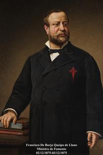 Francisco Queipo de Llano. Conde de Toreno. Ministro de Fomento (02-12-1875 a 03-12-1875). Pintor: Ricardo Navarrete y Fos (Serpis, Alcoy, Alicante, 1834-Madrid, 1909). Foto: Valentín Álvarez.