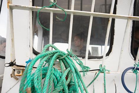 Mujer a bordo en la localidad de San Bartolomé de Tirajana