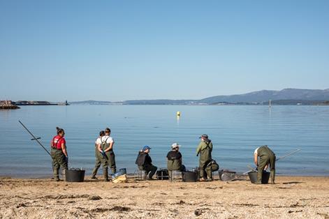 Mariscadoras de la localidad de Vilagarcía de Arousa