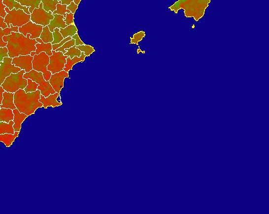 Imagen de NDVI medio mensual: Índices de vegetación medios del mes