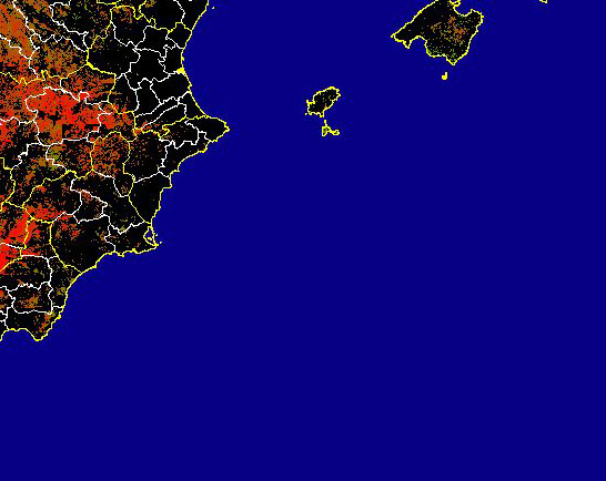 Imagen de Diferencias NDVI: Comparativa entre los índices de vegetación del mes de Marzo del año actual y los de la media histórica - Sureste