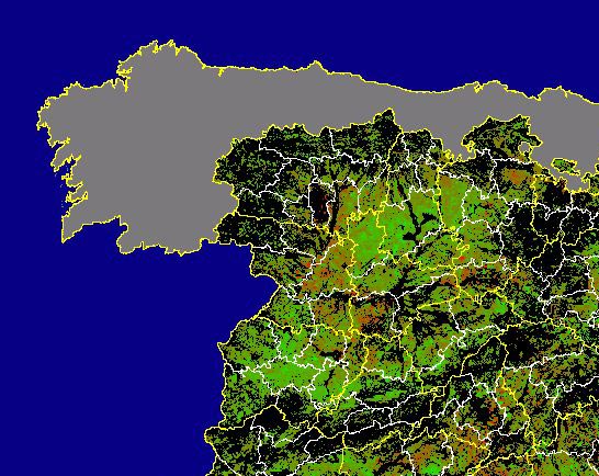 Imagen de Diferencias NDVI: Comparativa entre los índices de vegetación del mes de Mayo del año actual y los de la media histórica