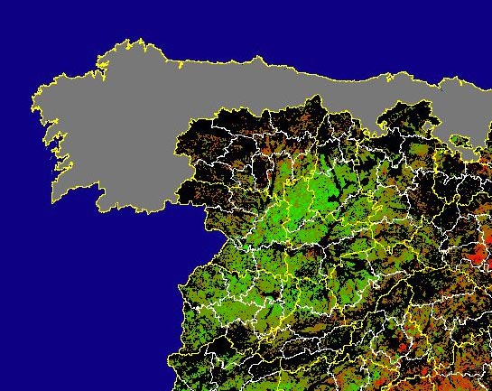 Imagen de Diferencias NDVI: Comparativa entre los índices de vegetación del mes de Mayo del año actual y los de la media histórica