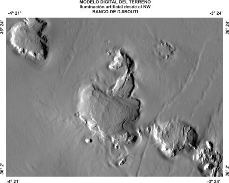 Imagen del modelo digital del terreno del Banco de Djibouti