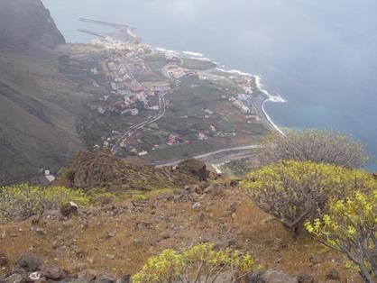 Panorámica de Valle Gran Rey desde la loma de la Merica