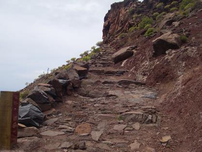 El descenso hacia La Calera presenta fuertes desniveles