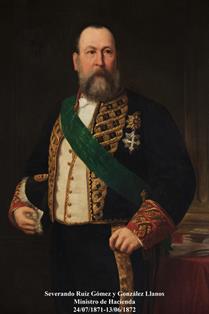 Servando Ruiz Gómez y González Llanos. Ministro de Hacienda (24-07-1971 a 13-06-1872). Pintor: Pablo Pardo y González (Budia, Guadalajara, activo a mediados del siglo XIX, 1852). Foto: Valentín Álvarez.