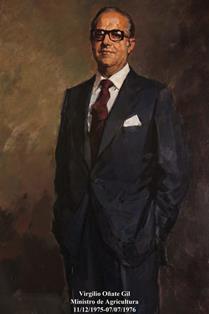 Virgilio Oñate Gil. Ministro de Agricultura (11-12-1975 a 07-07-1976). Pintor: Ricardo Macarrón (Madrid 1926-Riaza, Segovia 2004). Foto: Valentín Álvarez.