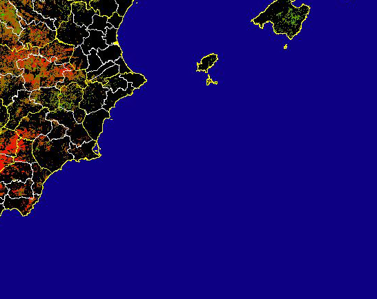 Imagen de Diferencias NDVI: Comparativa entre los índices de vegetación del mes de Marzo del año actual y los de la media histórica - Sureste