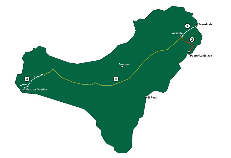 Mapa Hierro Sendero GR-131