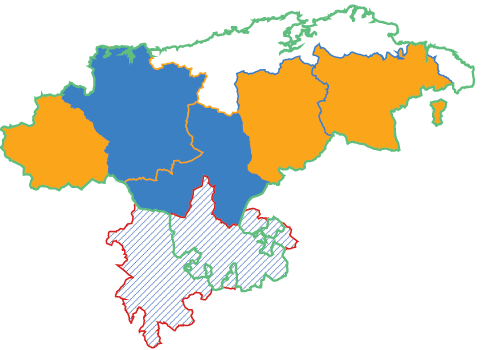 Mapa de la Comunidad de Cantabria