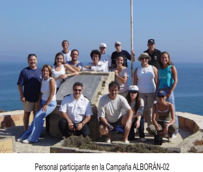 Fotografía del personal participante en la campaña Alborán 02