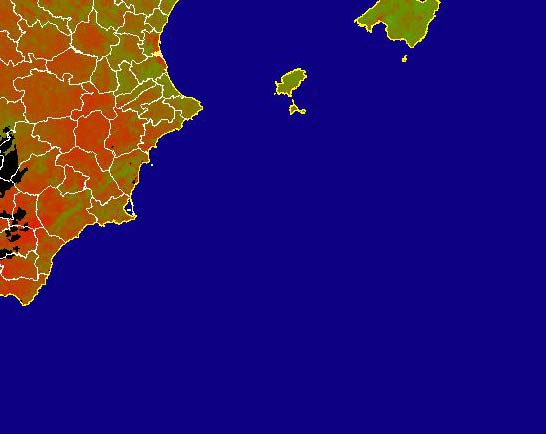 Imagen de NDVI medio mensual: Índices de vegetación medios del mes - Sureste