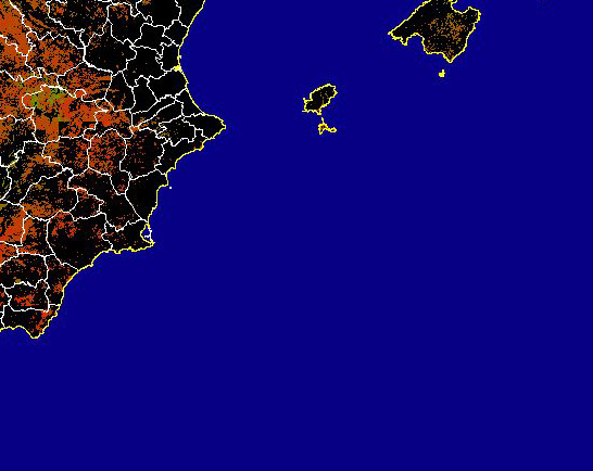 Imagen de NDVI medio mensual: Índices de vegetación medios del mes