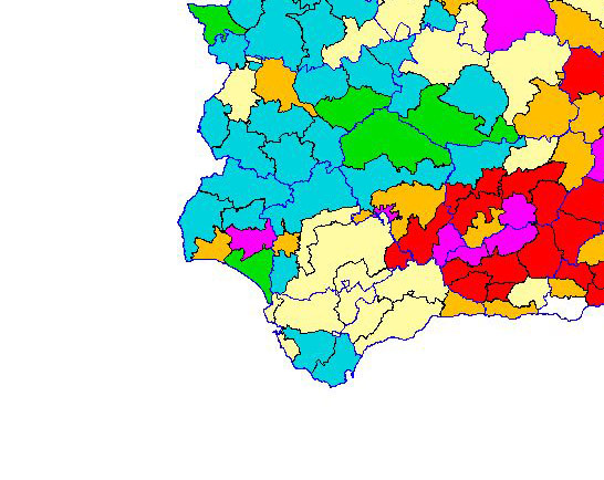 Imagen de las Diferencias comarcales: Diferencias medias relativas de los índices de vegetación acumulados del año actual y los de la media histórica, por comarca agraria