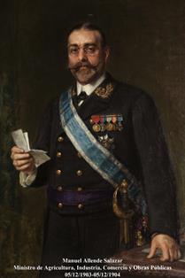 Manuel Allende Salazar y Muñoz Salazar. Ministro de Agricultura, Industria, Comercio y Obras Públicas (05-12-1903 a 05-12-1904). Pintor: Ricardo de Madrazo (Madrid, 1852-1917). Foto: Valentín Álvarez.