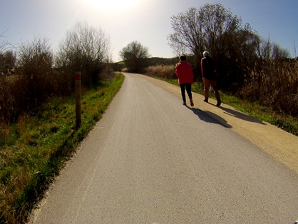 Tramo compartido entre senderistas y cicloturistas