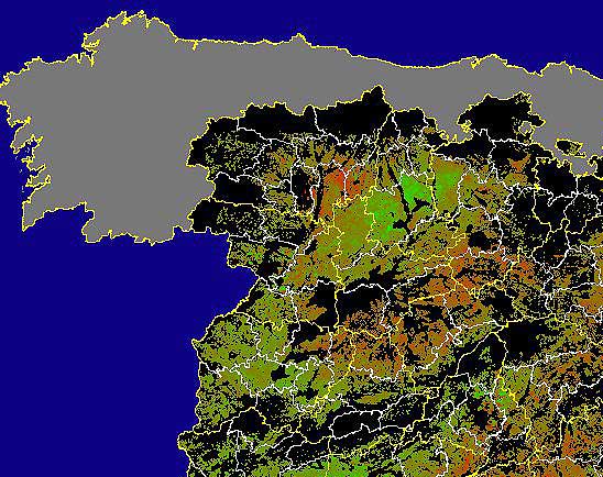 Imagen de Diferencias acumuladas NDVI: Comparativa entre los índices de vegetación acumulados de enero a mayo del año actual y los de la media histórica