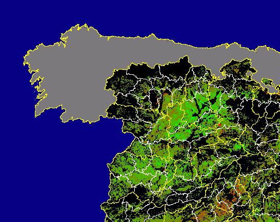 Imagen de Diferencias acumuladas NDVI: Comparativa entre los índices de vegetación acumulados de enero a mayo del año actual y los de la media histórica