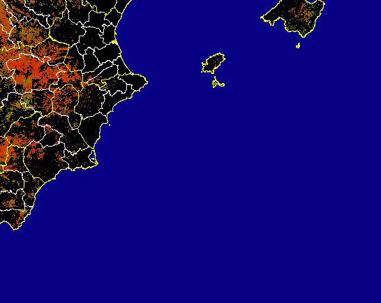 Imagen de Diferencias NDVI: Comparativa entre los índices de vegetación del mes de Febrero del año actual y los de la media histórica - Sureste