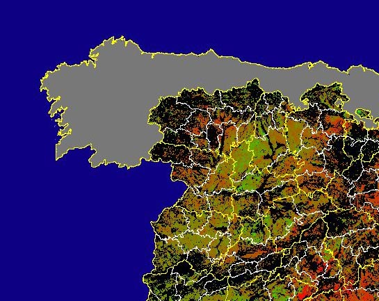 Imagen de Diferencias NDVI: Comparativa entre los índices de vegetación del mes de Febrero del año actual y los de la media histórica - Noroeste