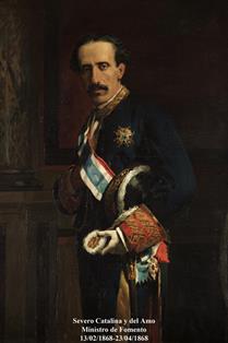 Severo Catalina y Del Amo. Ministro de Fomento (13-02-1868 a 23-04-1868). Pintor: Joaquín Domínguez Bécquer (Sevilla, 1817-1879). Foto: Valentín Álvarez.